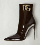 Dolce&Gabbana DG patent leather ankle boots