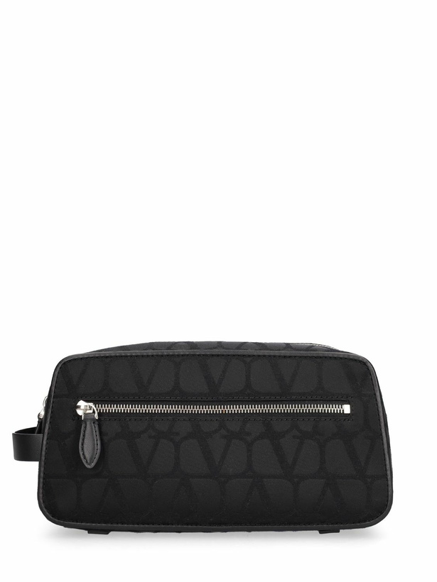 Photo: VALENTINO GARAVANI - Black Iconographe Toiletry Bag