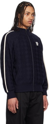 RICE NINE TEN Navy Knitted Training Track Jacket