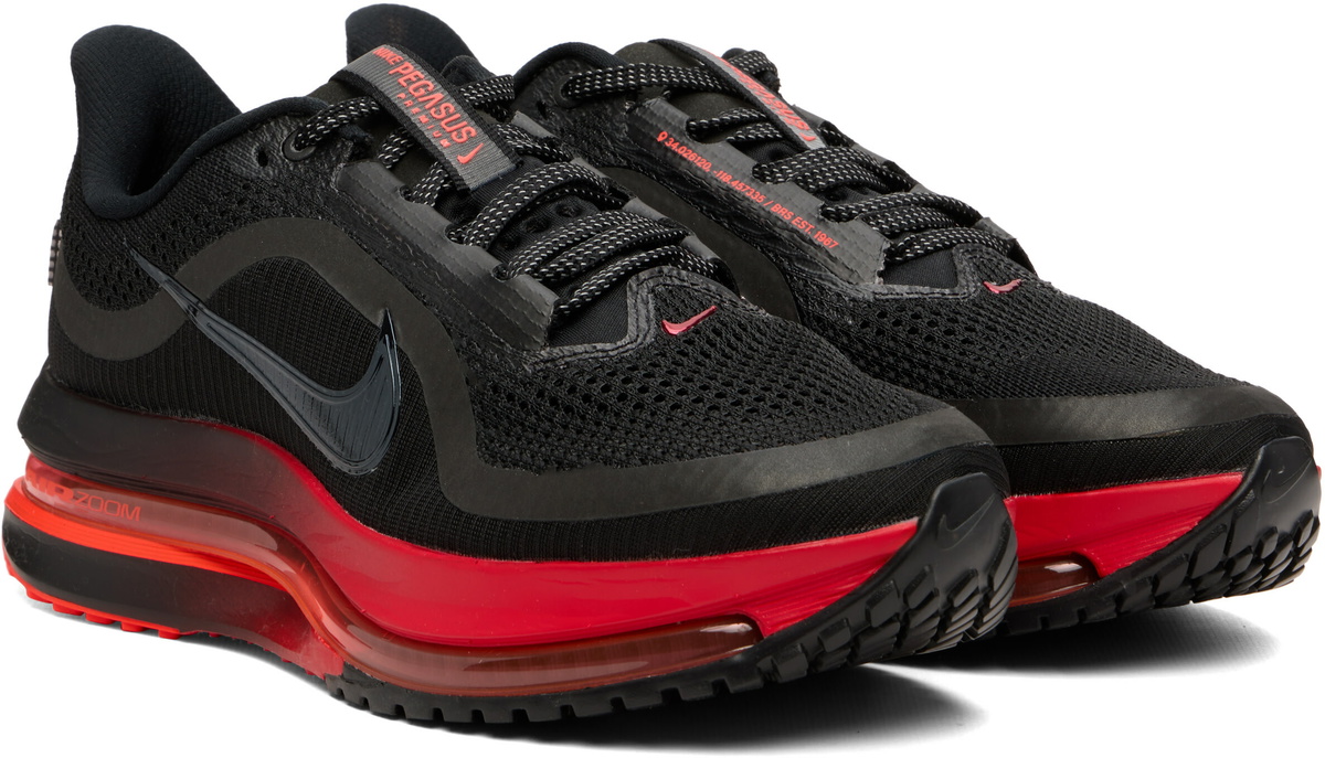 Nike Black & Red Pegasus Premium Sneakers