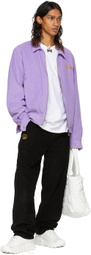 drew house SSENSE Exclusive Purple Painted Mascot Jacket