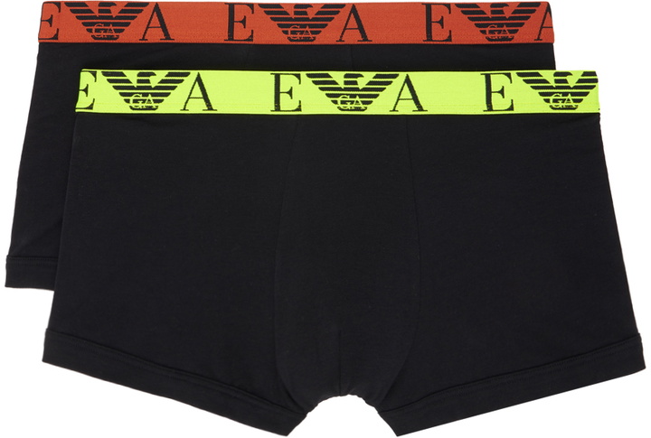 Photo: Emporio Armani Two-Pack Black Boxers