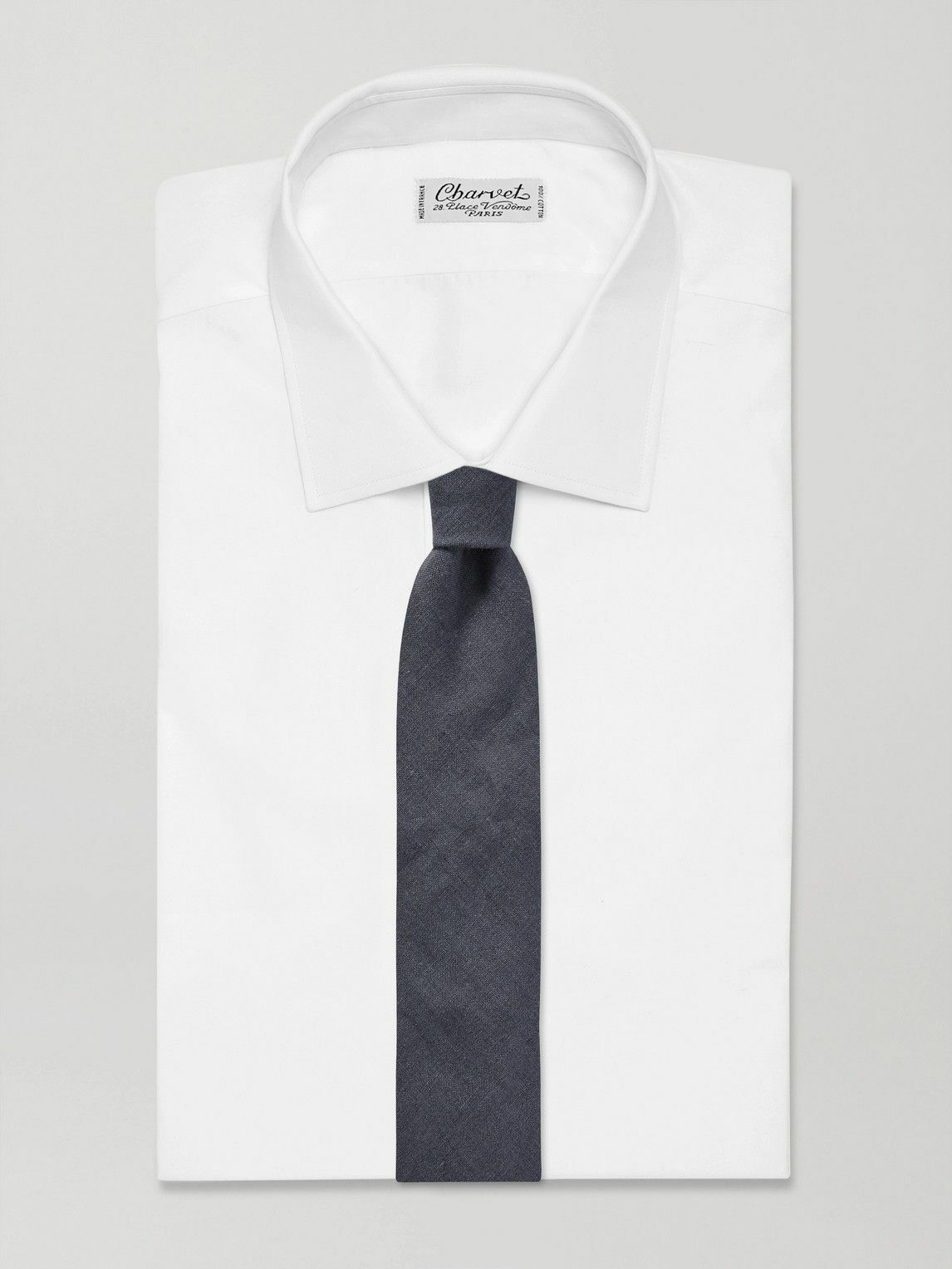 Oliver Spencer - 8cm Bleeker Striped Linen Tie