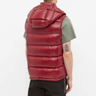 Moncler Men's Bormes Hooded Gilet in Burgundy