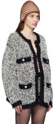 Doublet Black & White Hook-Eye Cardigan