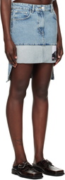 Moschino Jeans Blue Asymmetric Denim Miniskirt
