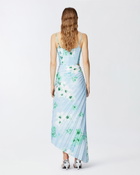 Pinko Pleated Midi Skirt With Floral Print Mult. Light Blue/Blue/White