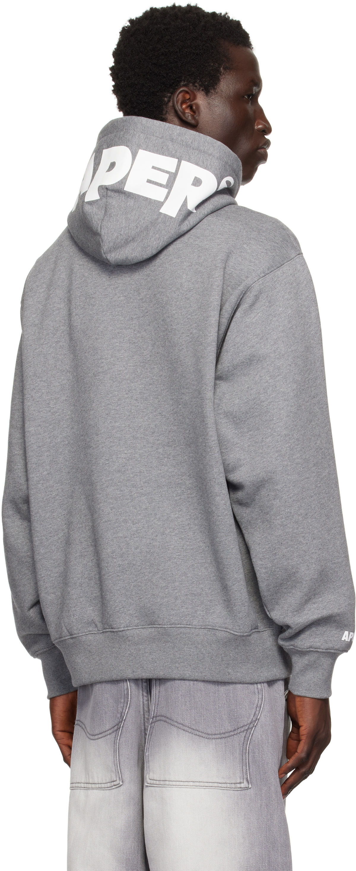 AAPE by A Bathing Ape Gray 'AAPER' Pullover Hoodie AAPE by A