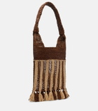 Isabel Marant Praia striped raffia tote bag