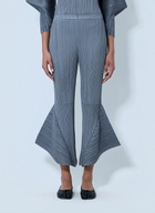 Pleats Please Issey Miyake Pleated Flared Trousers