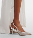 Gianvito Rossi Regina embellished leather slingback pumps