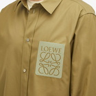 Loewe Men's Anagram Pocket Shirt in Hunter Green