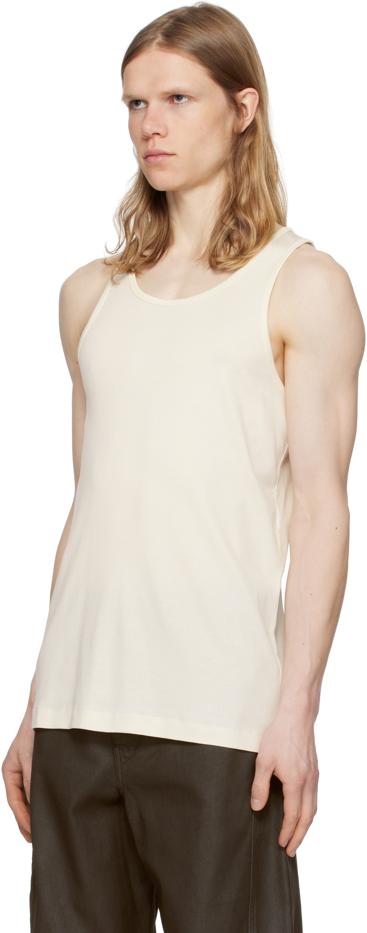 LEMAIRE Off-White Cotton Tank Top