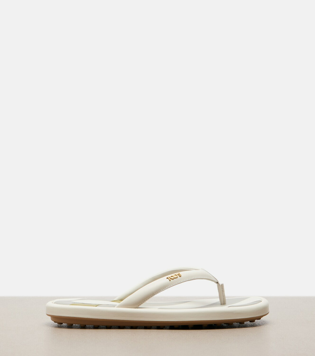 Tod's Striped leather thong sandals