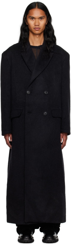 Photo: LGN Louis Gabriel Nouchi Black Double-Breasted Coat