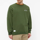 WTAPS Men's Club Crew Sweat in Green