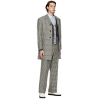 Thom Browne Black and White Prince Of Wales Funmix Hunting Coat