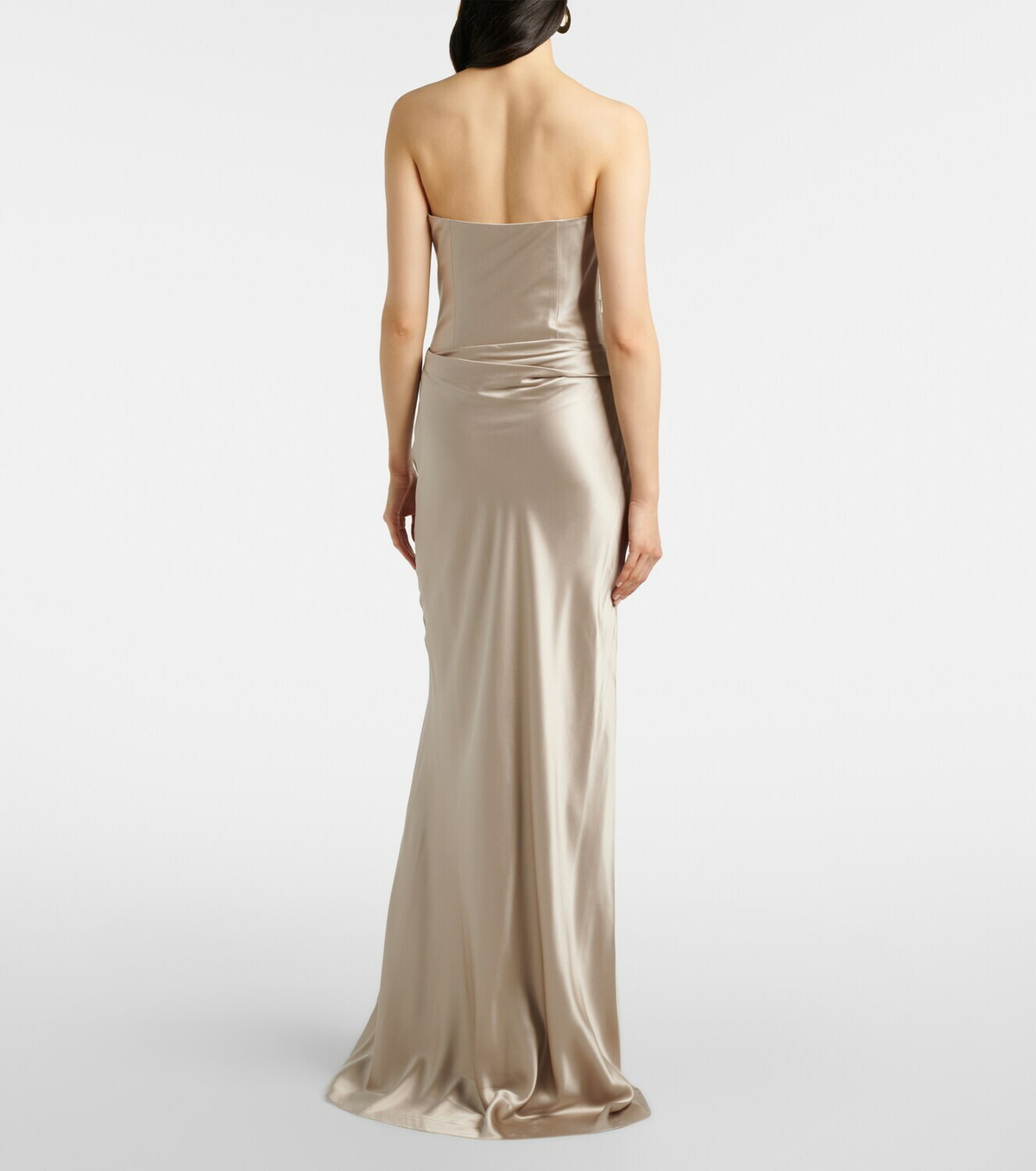 The Sei Silk satin bustier gown