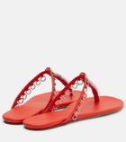 Christopher Esber Pierced embellished leather thong sandals
