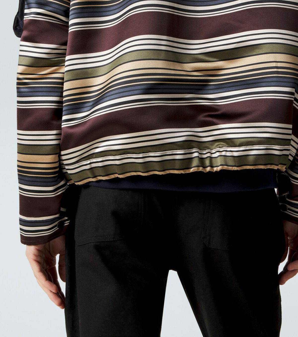Sacai Striped blouson jacket