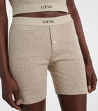 Loewe Logo cotton and wool shorts