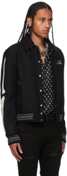 AMIRI Black Bones Varsity Bomber Jacket