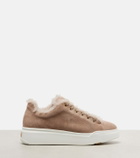 Max Mara TMaxi suede platform sneakers