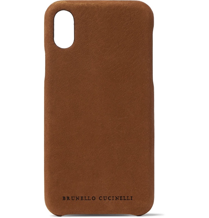 Photo: Brunello Cucinelli - Nubuck iPhone X Case - Brown