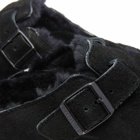 Birkenstock Boston Fur Clog - Black Suede