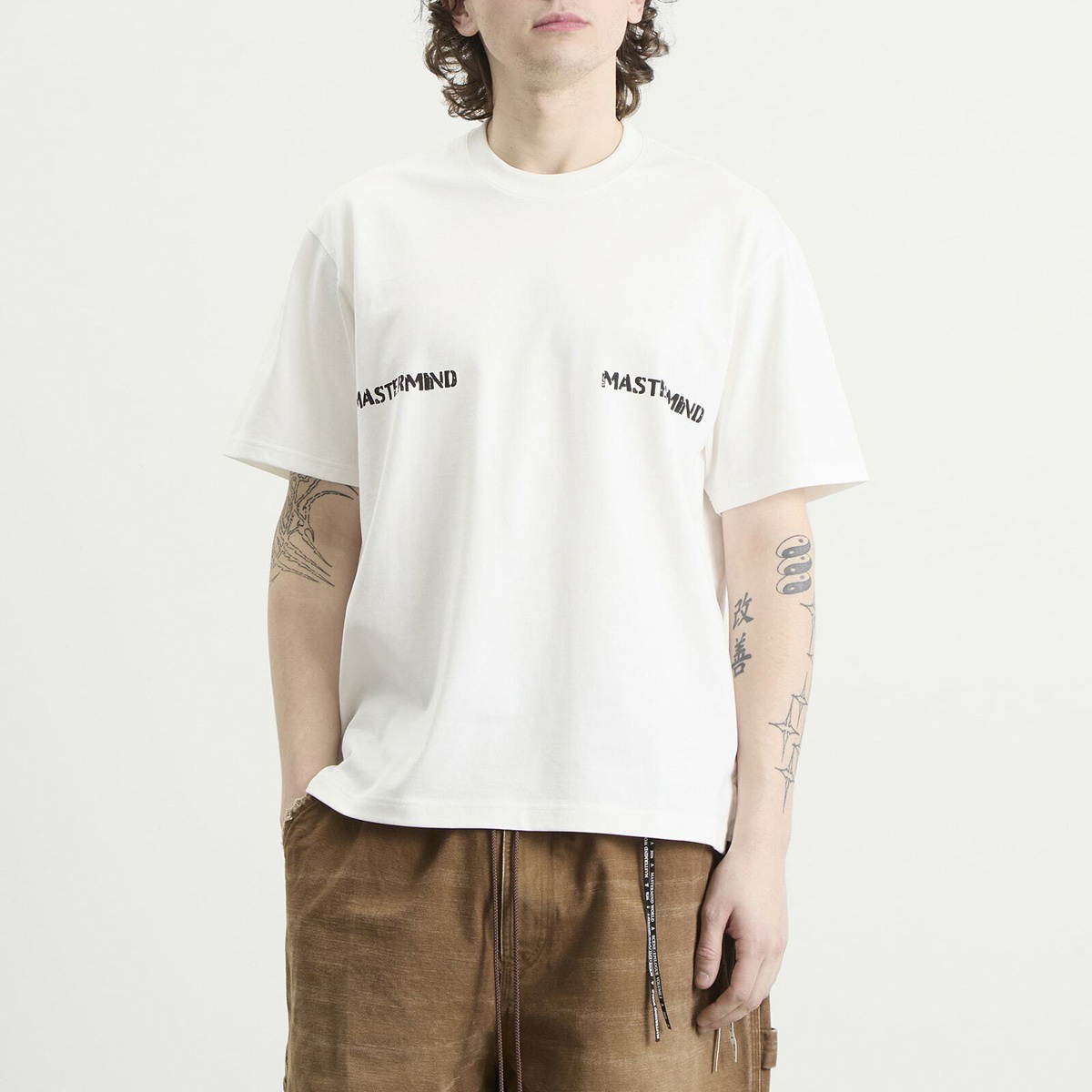 MASTERMIND WORLD Men's Stamped Short Sleeve T-Shirt in White