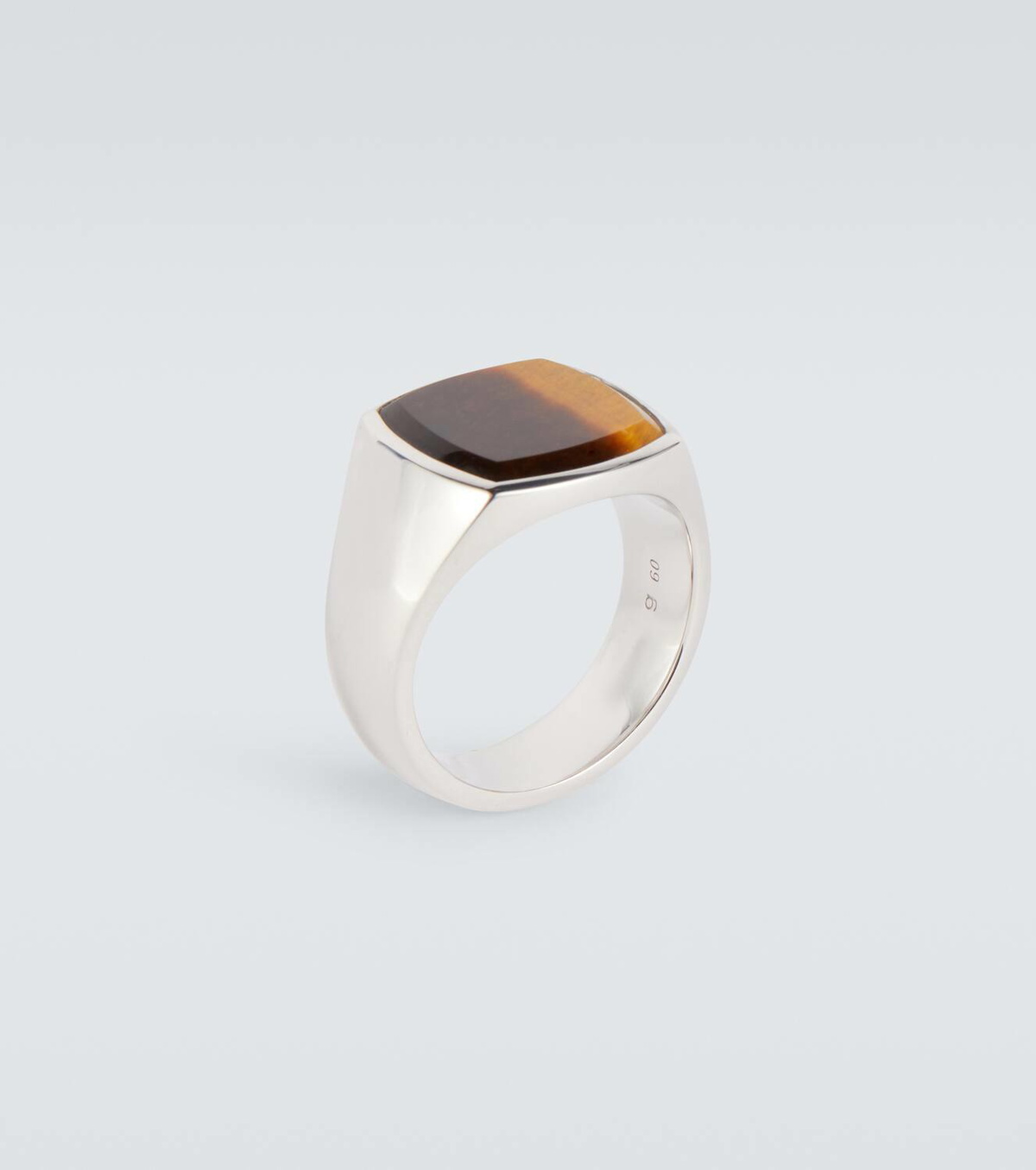 Tom Wood Cushion Tiger Eye sterling silver ring