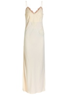 Rohe Lace-appliquéd Satin Maxi Slip Dress Cream