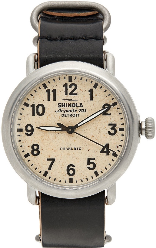 Photo: Shinola Black & Beige Pewabic Edition Runwell 41mm Watch