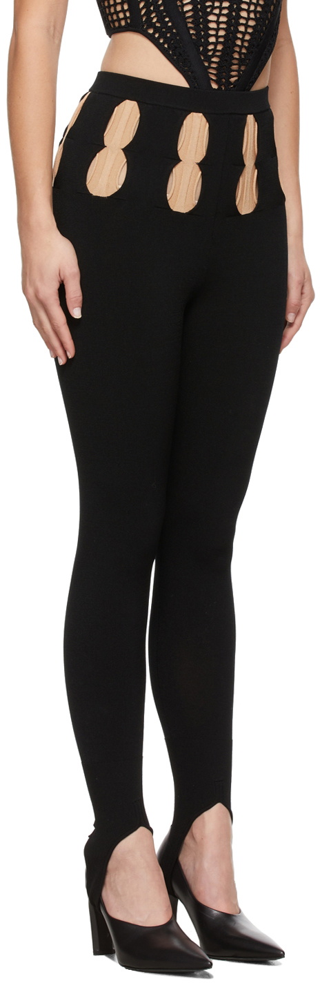 Dion Lee Black Double Stirrup Leggings
