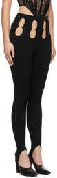Dion Lee Black Double Stirrup Leggings