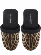 DOLCE & GABBANA - Leopardo Cotton Terry Slippers