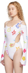 Marshall Columbia White Side Slash Bodysuit