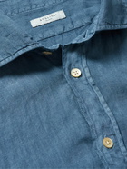 Boglioli - Slim-Fit Garment-Dyed Linen Shirt - Blue