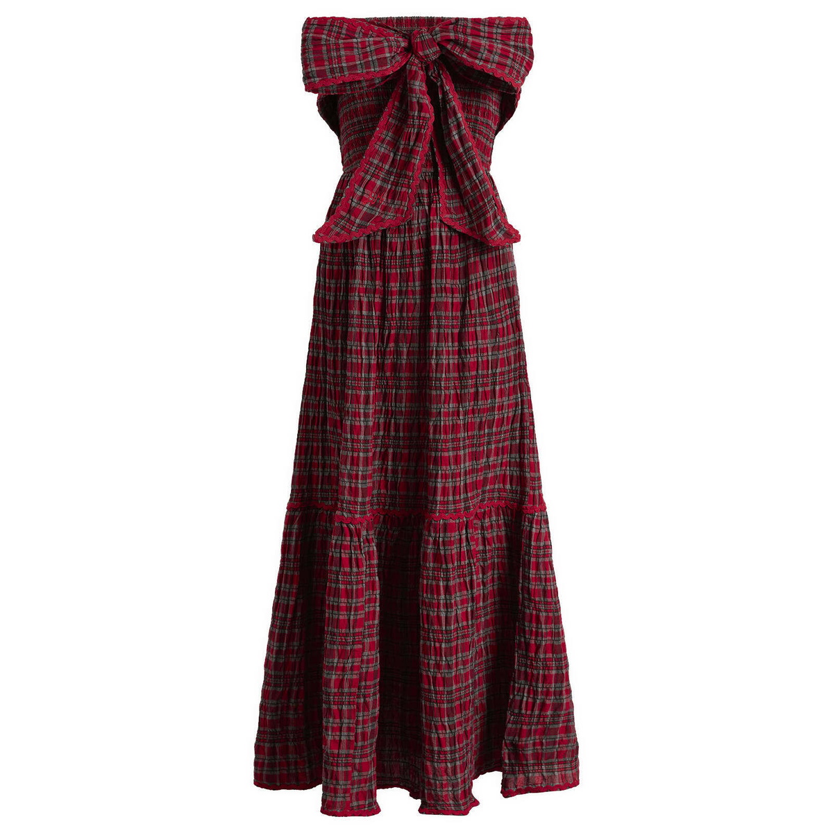 Damson Madder Women's Mia Midi Dress in Red