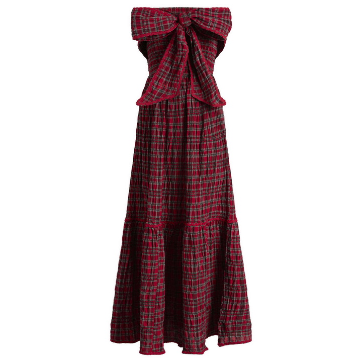 Photo: Damson Madder Women's Mia Midi Dress in Red