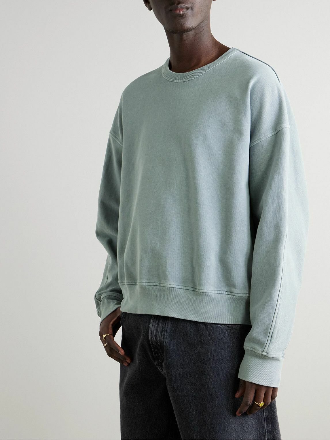 AGOLDE - Dane Cotton-Jersey Sweatshirt - Green