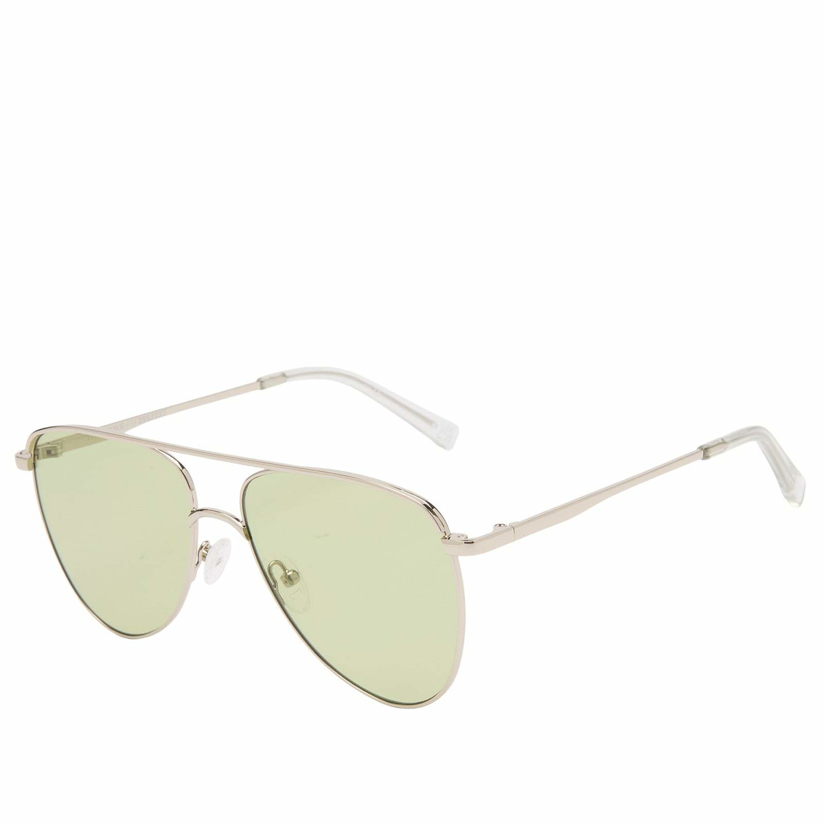 Le Specs The Duke Sunglasses in Silver/Sage Mono 
