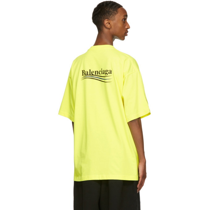 Balenciaga Yellow Political Campaign T Shirt Balenciaga