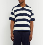 Chimala - Striped Cotton-Jersey Polo Shirt - Blue