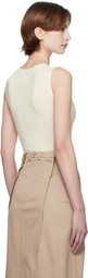 MM6 Maison Margiela Beige Lycra Jersey Bodysuit