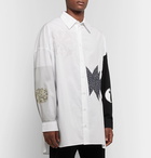 AMBUSH® - Oversized Appliquéd Cotton-Poplin Shirt - White