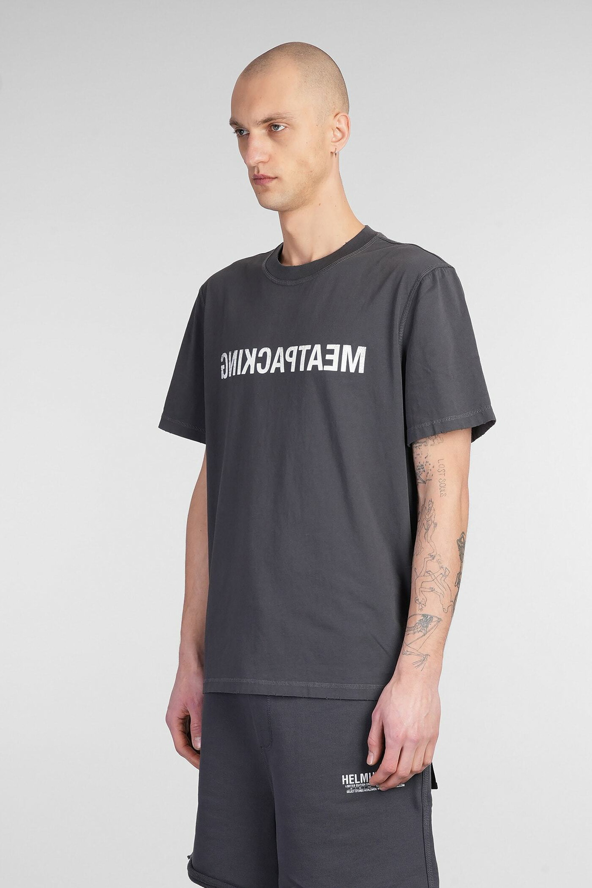 Helmut Lang T-shirt In Grey Cotton Helmut Lang