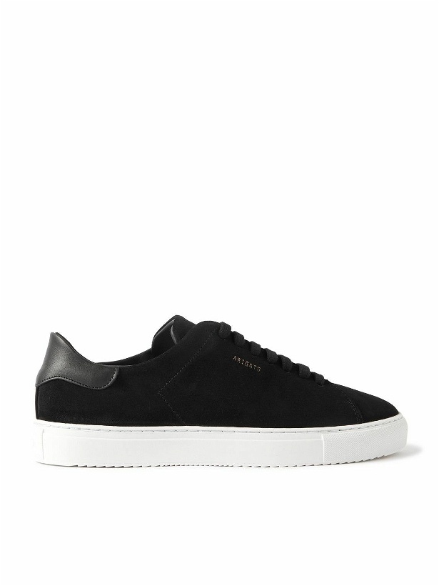 Photo: Axel Arigato - Clean 90 Leather-Trimmed Suede Sneakers - Black