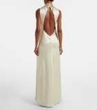 McQueen Embellished satin gown