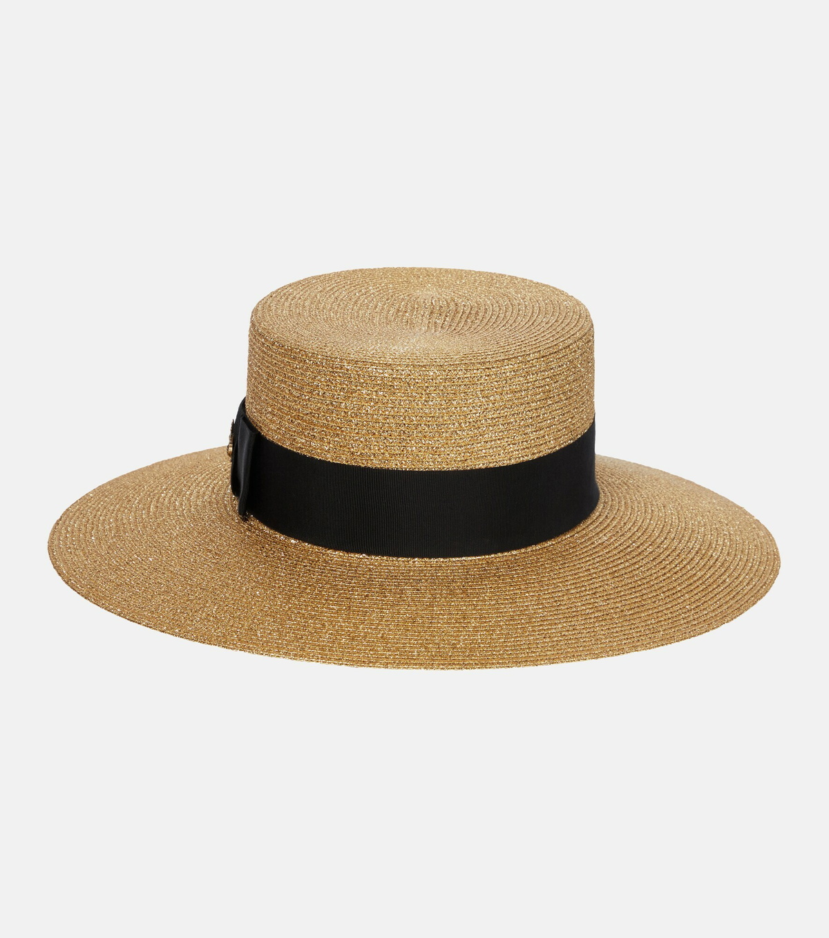 Gucci - Embellished lamé straw hat Gucci display picture 3